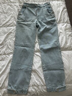 Maniere de Voir Chain Lace-up “Mom Jeans” size 8 UK= size 4 US